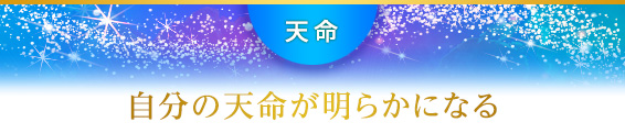 天命:自分の天命が明らかになる