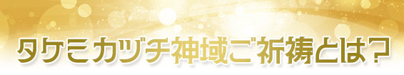 タケミカヅチ神域ご祈祷とは?