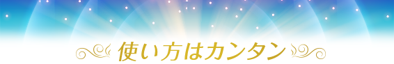 使い方はカンタン